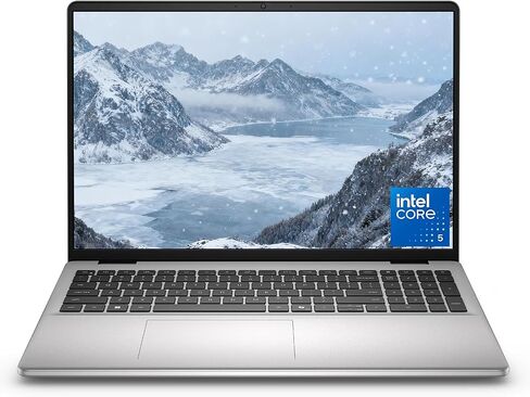 كمبيوتر محمول Dell مقاس 16 بوصة FHD+(1920 x 1200) شاشة لمس للأعمال، Intel Core 5 120U، ذاكرة الوصول العشوائي DDR5 سعة 16 جيجابايت، SSD 512 جيجابايت، لوحة مفاتيح بإضاءة خلفية كاملة الحجم، Wi-Fi 6، كاميرا، Windows 11 Pro in Kuwait