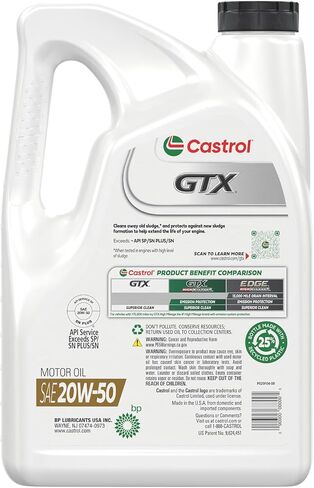 Castrol GTX 20W-50 Conventional Motor Oil, 5 Quarts in Saudi Arabia