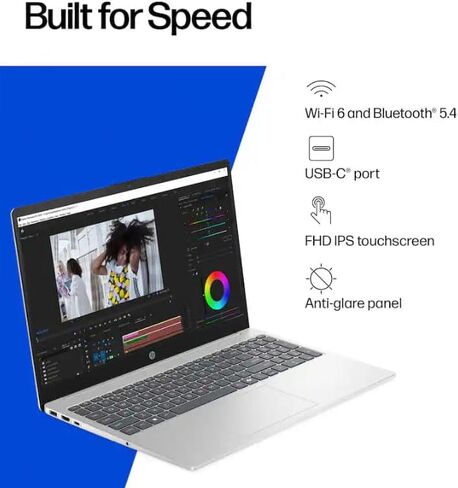 HP 15 Business Laptop, 15.6 FHD IPS Touchscreen, Intel 13th Gen 10-Core i5-1334U, 32GB RAM 2TB SSD, Copilot AI, Wi-Fi 6, 10-Hr Long Battery, Numeric KB, Privacy Camera, Windows 11 Home, w/Accessory in Kuwait