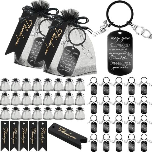 Landical 72 Pcs Police Officer Theme Appreciation Gifts Bulk for Men Academy Graduation Accessories Keychains Organza Bags in Saudi Arabia