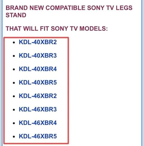 #3G متوافق مع أرجل تلفزيون سوني KDL-40XBR2 KDL-40XBR3 KDL-40XBR4 KDL-40XBR5 KDL-46XBR2 KDL-46XBR3 KDL-46XBR4 KDL-46XBR5 in Kuwait