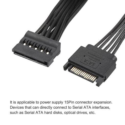 15 Pin Serial ATA Power Cable Bundle 1 to 3 Serial Interface Power Extension Cable Male to Female Splitter Cable for Hard Disk in Saudi Arabia