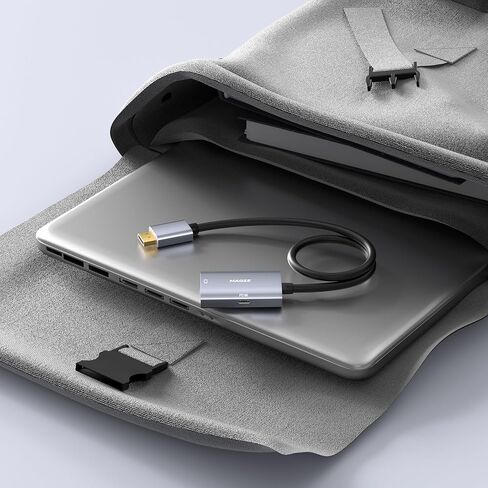 محول عرض 8K@30 هرتز / 4K@144 هرتز إلى USB-C مع شحن PD 65 وات، منفذ عرض كابل الجرافين ذكر إلى أنثى من النوع C لشاشة USBC، متوافق مع MacBook Pro/Air، iMac in Kuwait
