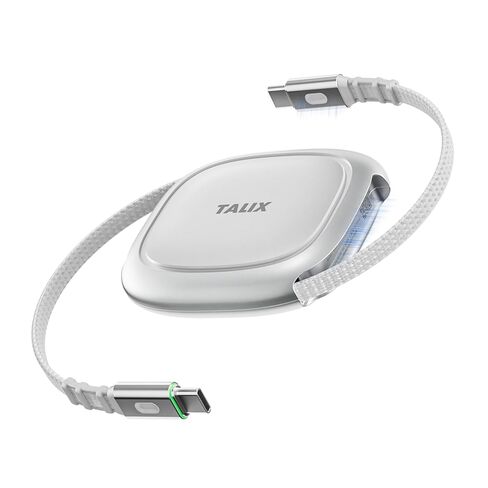 TALIX 240W Retractable USB C Cable 3.94Ft PD 3.2 Fast Charging USB C to USB C Cable, Travel Charger Cable, Mini Phone Charger Cord for iPhone 17 16 15 Pro Max Plus/iPad/MacBook/AirPods/Galaxy S25 in Kuwait