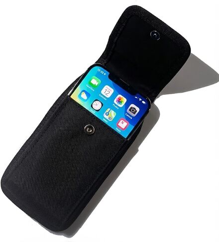 جراب للهاتف الخلوي على الظهر وحزام كتف للمشي لمسافات طويلة، متوافق مع iPhone 17/16/15/14/13/12/11 Pro Max & Plus، هاتف Samsung Galaxy (أسود) in Saudi Arabia