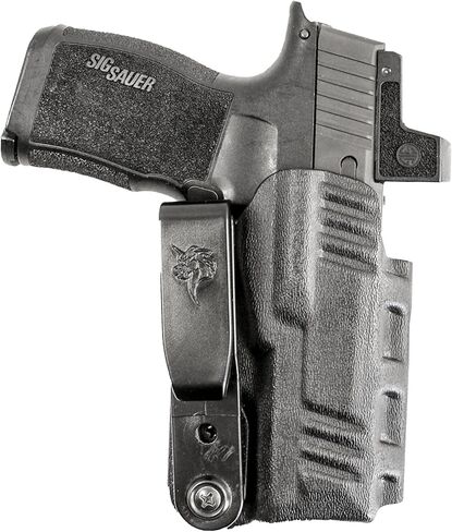 حافظة DeSantis Slim Tuk IWB - حافظة لـ Sig P365، Conceal Carry، Kydex IWB، متوافقة مع SIG SAUER P365، P365 SAS، وP365 W/ RED DOT - أسود، يمكن استخدامه بكلتا اليدين in Kuwait