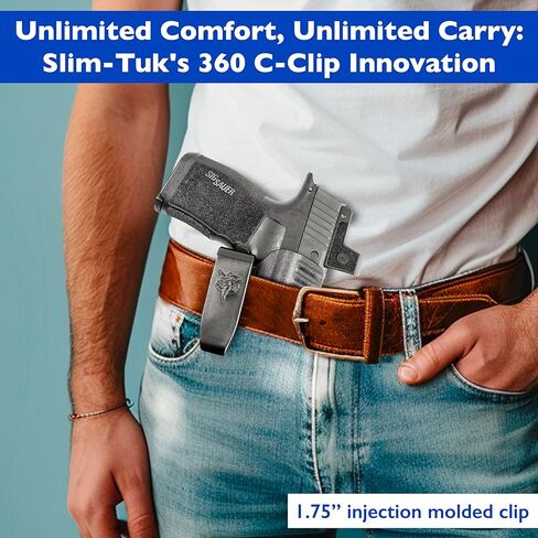 حافظة DeSantis Slim Tuk IWB - حافظة لـ Sig P365، Conceal Carry، Kydex IWB، متوافقة مع SIG SAUER P365، P365 SAS، وP365 W/ RED DOT - أسود، يمكن استخدامه بكلتا اليدين in Kuwait