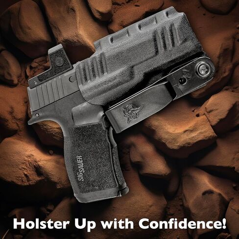 حافظة DeSantis Slim Tuk IWB - حافظة لـ Sig P365، Conceal Carry، Kydex IWB، متوافقة مع SIG SAUER P365، P365 SAS، وP365 W/ RED DOT - أسود، يمكن استخدامه بكلتا اليدين in Kuwait