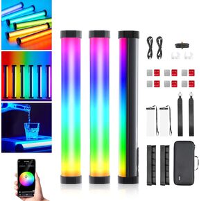 Godox 2Pack TL30 Kits RGB Tube Lights، عصا إضاءة مغناطيسية محمولة RGB LED عصا إضاءة فيديو 8W 2700-6500K Lux 740 CRI 97 TLCI 99 13FX مع بطارية 2900 مللي أمبير في الساعة للتصوير الفوتوغرافي YouTube TikTok in Kuwait