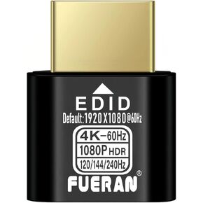 4K 120 هرتز HDMI 2.1 قابس دمية - محاكي عرض افتراضي عالي الدقة للكمبيوتر الشخصي، وسماعات الواقع الافتراضي وتعدين العملات المشفرة، محول عرض شبح بدون رأس EDID (2.1-4K/120 هرتز-HDR/12bits-1P-hui) in Kuwait