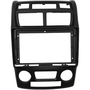 Car Interior、Radio Panel 9 INCH Dash Kit Fit for Kia SPORTAGE 2005-2010 Car Radio Fascia Frame Android Player Adapter Cover Stereo Panel Bezel GPS Facia Decoration,Radio Panel(Black Frame) in Saudi Arabia