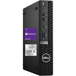 2021 Dell OptiPlex 3080 Micro Form Factor Business Desktop، Intel Core i5-10500T، ذاكرة الوصول العشوائي DDR4 سعة 16 جيجابايت، SSD 512 جيجابايت، WiFi، HDMI، بلوتوث، لوحة مفاتيح وماوس سلكية، Windows 11 Pro in Kuwait