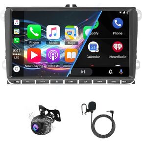 راديو سيارة بلوتوث 9 بوصة Android 13 لسيارة VW Passat Jetta Golf Seat Tiguan Polo MK5، 4G+64G مع CarPlay/Android Auto/GPS Navigation/AHD Backup Camera/SWC/DSP/التحكم الصوتي/راديو FM in Kuwait