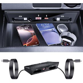 محطة إرساء محور USB للسيارة Honda Civic 2022 2023 2024 2025 2026، Acura Integra 2023-2026 شاحن سريع من النوع C ملحقات وحدة التحكم المركزية الداخلية للسيارات ولاعة السجائر ومحول شحن الهاتف in Kuwait
