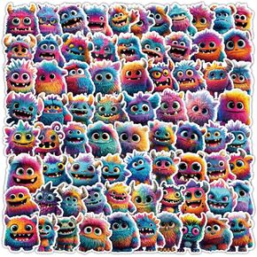 100 قطعة مجموعة ملصقات الوحش اللطيفة ملصق وحش ملون من الفينيل ملصقات مقاومة للماء لزجاجات المياه وأجهزة الكمبيوتر المحمولة والدراجة النارية والدراجة النارية ولوح التزلج in Kuwait