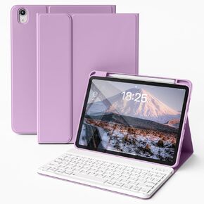 حافظة لوحة مفاتيح kenke لجهاز iPad 11 بوصة A16 2025/الجيل العاشر 10.9 بوصة 2022، غطاء لوحة مفاتيح رفيع قابل للطي مع حامل أقلام، لوحة مفاتيح لاسلكية مغناطيسية قابلة للفصل، تنبيه/غفو تلقائي، أبيض كريمي in Kuwait