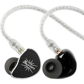 Linsoul Kiwi Ears Belle 10mm DLC Dynamic Driver in-Ear Monitor, HiFi Wired Earbuds with Dual Silver-Plated Cables, Professional IEM for Stage Performance/Gaming/Music Production (Without MIC, Silver) in Kuwait