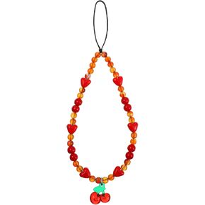 Cherry Phone Charm Strap, Universal Cell Phone Lanyard Strap Fruit Beads Mobilephone Chain Handmade Case String for Phones Cameras Bags Umbrellas Earphone Shells in Saudi Arabia
