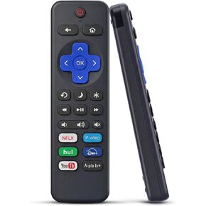 استبدال جهاز التحكم عن بعد لتلفزيون Roku القابل لإعادة الشحن عبر USB-C - جهاز تحكم عن بعد عالمي لتلفزيونات TCL، Hisense، Onn Roku، 6 مفاتيح اختصار، التحكم في مستوى الصوت وكتم الصوت (ليس لعصا/صندوق Roku) in Kuwait