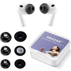 Memory Foam Tips for Newest AirPods Pro 3, No Silicone Eartips Pain, Anti-Slip Replacement Ear Tips, Fit in The Charging Case, Reducing Noise Ear Tips, 3 Pairs (S/M/L, Black) in Kuwait