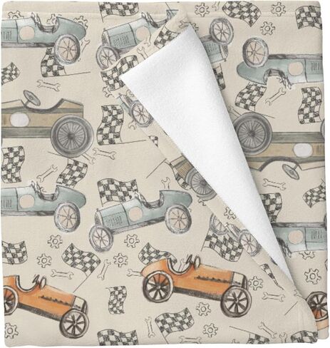 بطانيات أطفال كلاسيكية لسباق السيارات للبنين والبنات، بطانية سرير سباق سيارات السباق الرجعية للرضع والأطفال حديثي الولادة، ناعمة خفيفة الوزن، رياضية خارجية، لفافة التقميط 30 × 40 بوصة in Kuwait