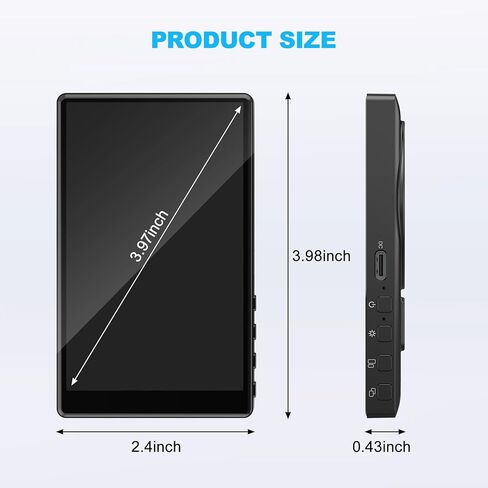 Selfie Monitor Screen iPhone, Wireless Screen Mirroring with Remote Control, Heat Dissipation Selfie Monitor 1500mAh Rechargeable, Selfie Vlog for Travel Essentials, TikTok Live Stream (Black) in Saudi Arabia