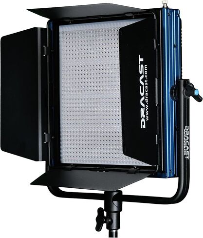 مجموعة مصابيح Dracast Pro Series LED1000 Daylight LED 3 مع لوحات بطارية ذهبية وحوامل إضاءة in Saudi Arabia