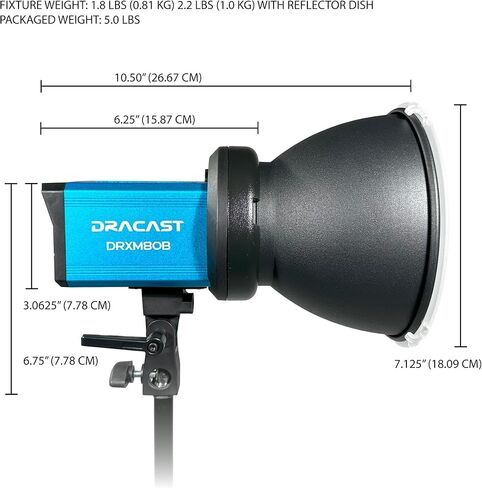 مجموعة مصابيح Dracast X Series M80 RGB و4 مصابيح LED ثنائية اللون مع حقيبة سفر مصبوبة بالحقن in Saudi Arabia