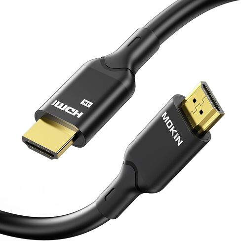 MOKiN HDMI Cable, 3.94ft, 4K@60Hz, High-Speed 4K HDMI 2.0 Cord (18Gbps), 2160p, 48 bit, Compatible with TV/PS7/Xbox/Roku, Black in Saudi Arabia