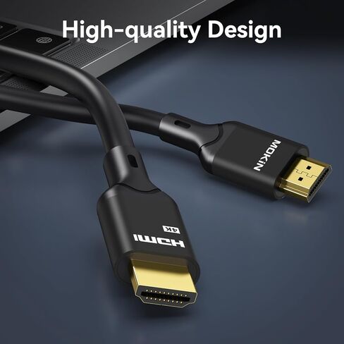 MOKiN HDMI Cable, 3.94ft, 4K@60Hz, High-Speed 4K HDMI 2.0 Cord (18Gbps), 2160p, 48 bit, Compatible with TV/PS7/Xbox/Roku, Black in Saudi Arabia