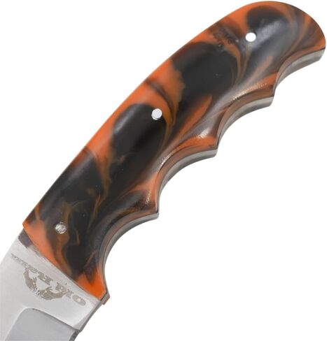 سكين خطاف ذو نصل ثابت، سكين معالجة حقل تانغ كامل 6.5 بوصة - مقبض من الراتنج، غمد جلدي متضمن، للتسلخ، الصيد، في الهواء الطلق 8016RP in Kuwait