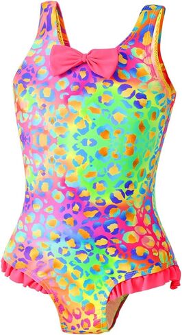 PinkSheep Girls Swimsuit, Pink Mermaid Toddler Girls Bathing Suit One Piece Swimsuit for 3 Year Old,UPF 50+ Quick Dry Stretchy in Saudi Arabia