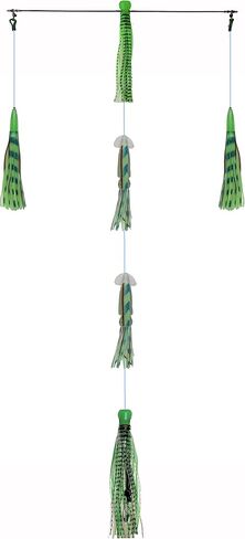Lobo Lures #311 Super Glow Skipjack Hybrid UV Squidnation 18" Titanium Fishing Spreader Bar Daisy Chain in Saudi Arabia