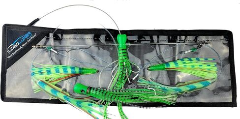 Lobo Lures #311 Super Glow Skipjack Hybrid UV Squidnation 18" Titanium Fishing Spreader Bar Daisy Chain in Saudi Arabia