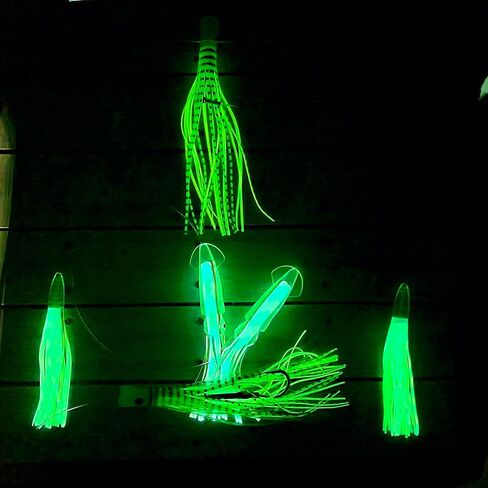 Lobo Lures #311 Super Glow Skipjack Hybrid UV Squidnation 18" Titanium Fishing Spreader Bar Daisy Chain in Saudi Arabia