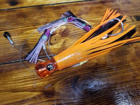 Lobo Lures Skipjack Huybrid & Squidnation Slammer الأرجواني والبرتقالي Crush Tuna Slayer Daisy Chain صنع في الولايات المتحدة الأمريكية in Saudi Arabia