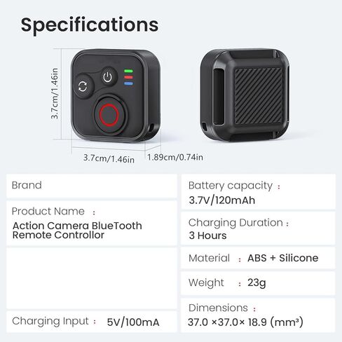 Bluetooth Camera Remote Control for Phone, Wireless Remote Control 50M Range Accessory in Saudi Arabia