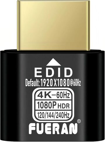 4K 120 هرتز HDMI 2.1 قابس دمية - محاكي عرض افتراضي عالي الدقة للكمبيوتر الشخصي، وسماعات الواقع الافتراضي وتعدين العملات المشفرة، محول عرض شبح بدون رأس EDID (2.1-4K/120 هرتز-HDR/12bits-1P-hui) in Kuwait