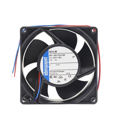 3214JN ebm-papst DC مروحة محورية مدمجة 3214 JN 24V 6000RPM مروحة تبريد لوحدة الطاقة، وحدة القيادة، إلكترونيات الطاقة، محول التردد، العبوات، الإلكترونيات العسكرية in Kuwait