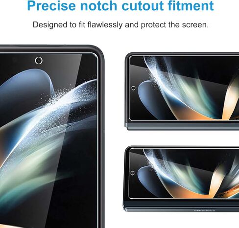 LYWHL 2-Pack for Samsung Galaxy Z Fold 4 Screen Protector, HD Clear Tempered Glass Protector Film for Galaxy Z Fold 4 5G 6.2 Inch, Anti Scratch Bubble Free Case Friendly Easy Install - Transparent in Saudi Arabia