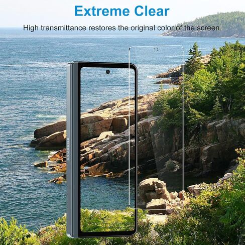 LYWHL 2-Pack for Samsung Galaxy Z Fold 4 Screen Protector, HD Clear Tempered Glass Protector Film for Galaxy Z Fold 4 5G 6.2 Inch, Anti Scratch Bubble Free Case Friendly Easy Install - Transparent in Saudi Arabia