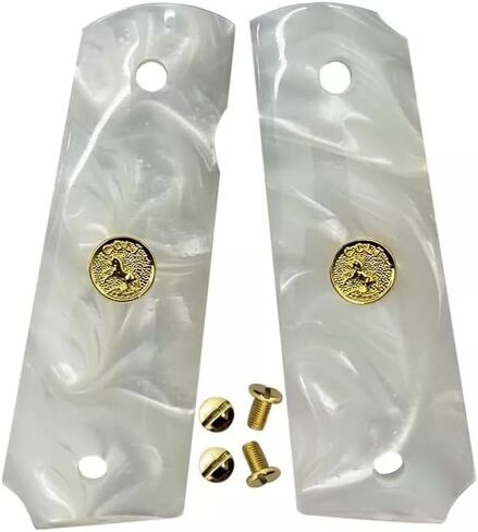 1911 Colt Grips Full Size fits Springfield 1911 Grips Wood W/Gold Horse & Screws in Kuwait