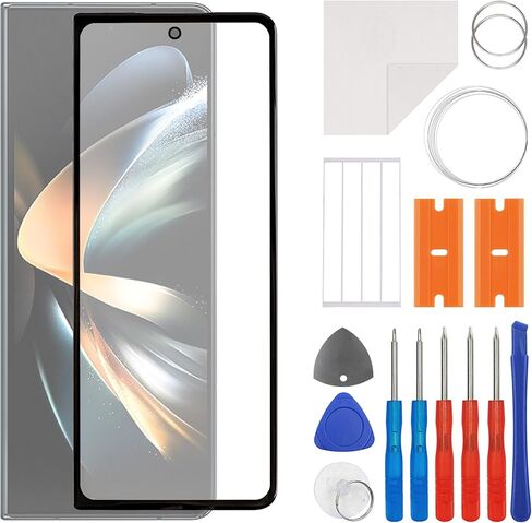 New Front Screen Glass Outer Panel Lens Replacement +OCA Compatible with Galaxy Z Fold 4 5G SM-F936N, SM-F936U with Upgraded Repair Kit- No LCD Screen and Touch Digitizer in Saudi Arabia