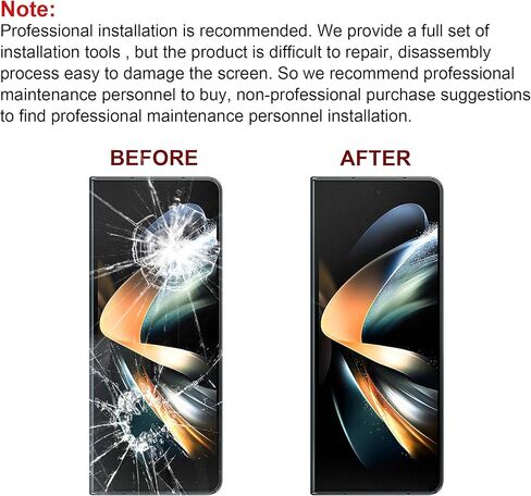 New Front Screen Glass Outer Panel Lens Replacement +OCA Compatible with Galaxy Z Fold 4 5G SM-F936N, SM-F936U with Upgraded Repair Kit- No LCD Screen and Touch Digitizer in Saudi Arabia