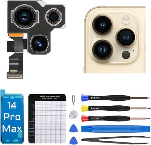 for iPhone 14 Pro Max Rear Camera Replacement for iPhone 14promax 48MP Main Back Camera Replace Full Repair Tools Kit with Magnetic Pad Screwdriver A2651 A2893 A2894 A2895 A2896 in Saudi Arabia