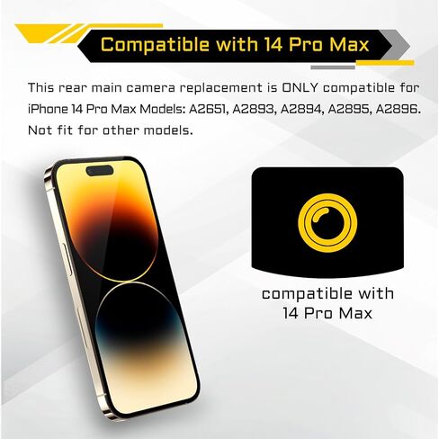 for iPhone 14 Pro Max Rear Camera Replacement for iPhone 14promax 48MP Main Back Camera Replace Full Repair Tools Kit with Magnetic Pad Screwdriver A2651 A2893 A2894 A2895 A2896 in Saudi Arabia