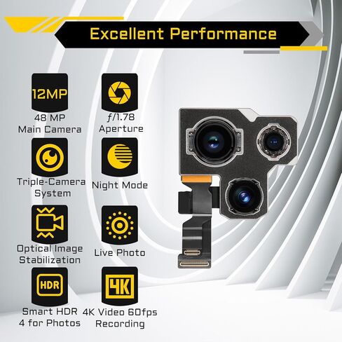 for iPhone 14 Pro Max Rear Camera Replacement for iPhone 14promax 48MP Main Back Camera Replace Full Repair Tools Kit with Magnetic Pad Screwdriver A2651 A2893 A2894 A2895 A2896 in Saudi Arabia