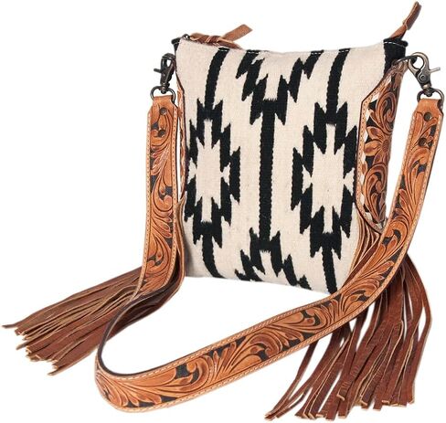 American Darling Messenger Hand Tooled Saddle Blanket Genuine Leather Women Bag Western Handbag Purse in Saudi Arabia