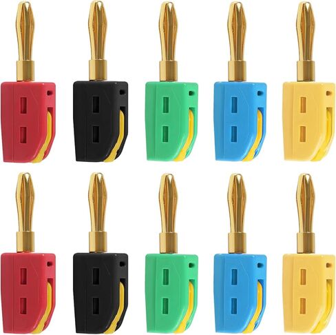 20Pcs 4mm Banana Plug Quick Connect Speaker Wire Connectors 32A 250V, Insulated Banana Sockets for Home Theater Audio -Red Black in Saudi Arabia