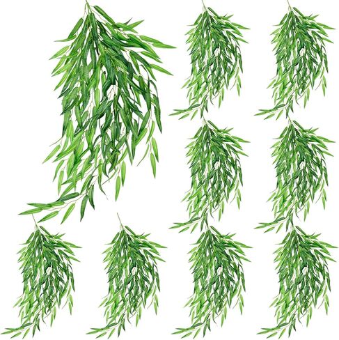 12 Pcs Artificial Hanging Plants Fake Hanging Ferns Plastic Faux Plants for Wall Room Garden Garland Indoor Outdoor Decor No Basket (Boston,Eucalyptus,Ivy Vine,String of Pearls) in Saudi Arabia